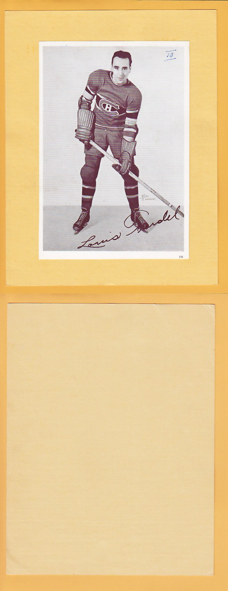 1935-40 CROWN BRAND PHOTO #156 LOUIS TRUDEL photo 1935-40 CROWN BRAND PHOTO #156 LOUIS TRUDEL photo